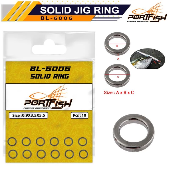 Portfish BL-6006 Solid Jig Halkası ürün görseli 1