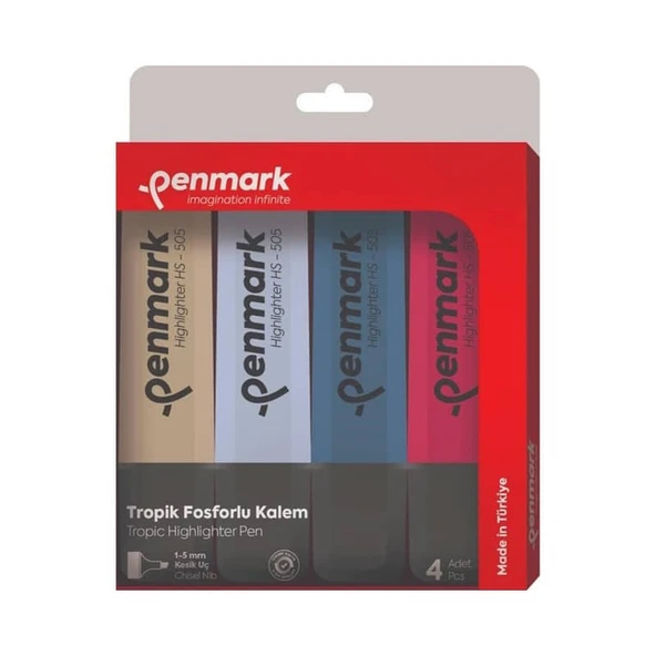 Penmark Fosforlu Kalem 4 Renk Set TROPİK ürün görseli 1