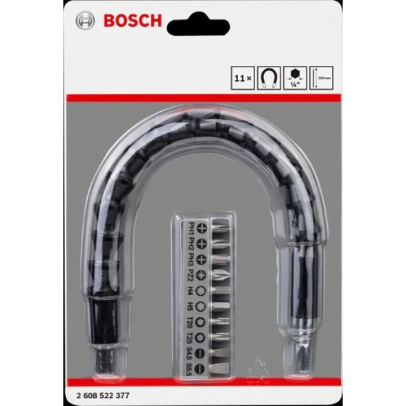 Bosch 10'lu Vidalama Ucu ve Uzatma Adaptörü 30 cm ürün görseli 1