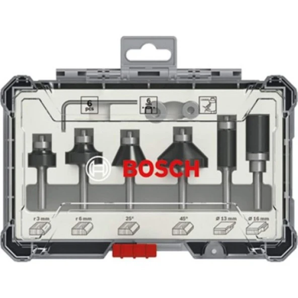 Bosch Freze Seti 6 Parça Karışık 6 mm (Pro) 2607017468 ürün görseli 1