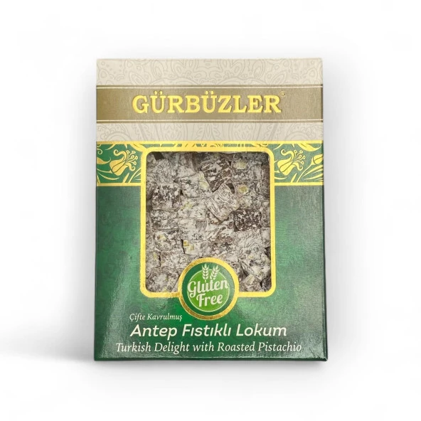 GÜRBÜZLER Glutensiz Çifte Kavrulmuş Antep Fıstıklı Lokum 400g ürün görseli 1