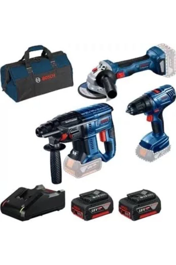 Bosch GBH 180li+GSR 180li+GWS 180li 3Lü Set ürün görseli 1
