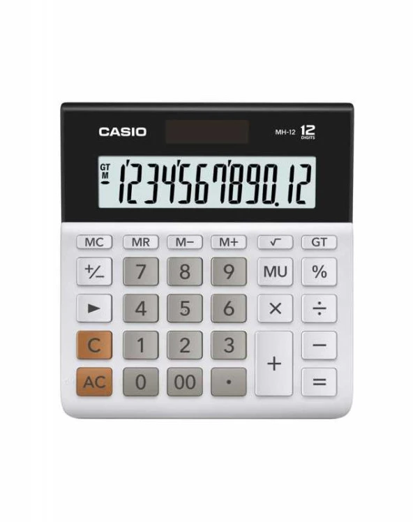 Casio MH-12-WE 12 Hane Masa Üstü Hesap Makinesi ürün görseli 1