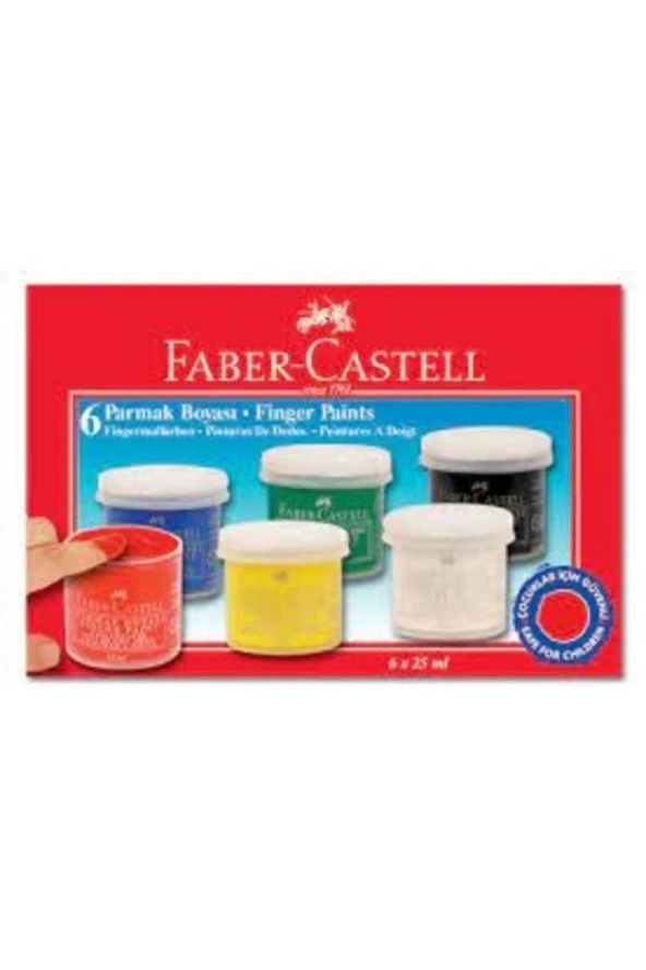 Faber-Castell Parmak Boyası 6 Renk 5170160402000 ürün görseli 1