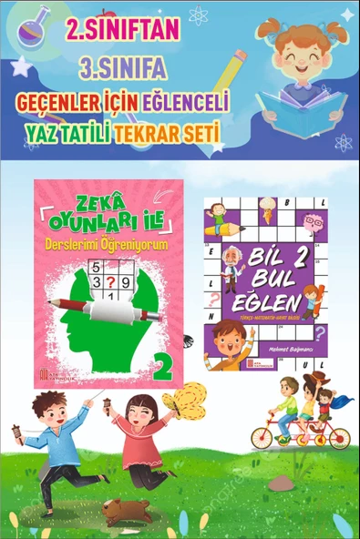 2.Sınıftan 3.Sınıfa Geçenler İçin Eğlenceli Yaz Tekrar Seti ürün görseli 1