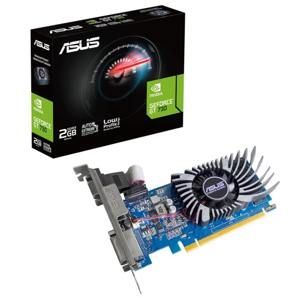 Asus Nvidia GeForce GT730 2GB 64Bit GDDR5 (Analog+HDMI+DVI) Ekran Kartı GT730-SL-2GD5-BRK ürün görseli 1