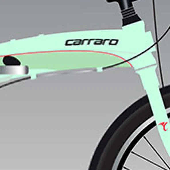 Carraro Flexı 108 8 Vites Katlanır Bisiklet -Shimano Acera Vites açık yeşil ürün görseli 1