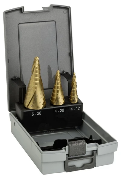 Bosch - HSS-TİN 3'lü Pro-box 4-12,4-20,6-30 mm 2608587432 ürün görseli 1