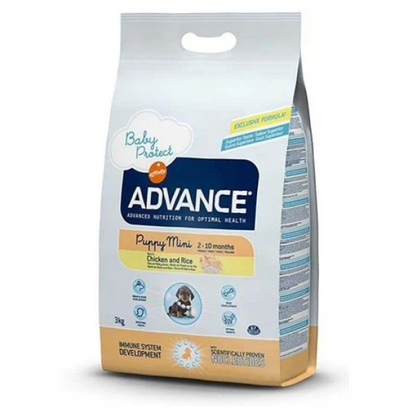 Advance Tavuklu ve Pirinçli Küçük Irk Yavru Köpek Maması 3kg ürün görseli 1