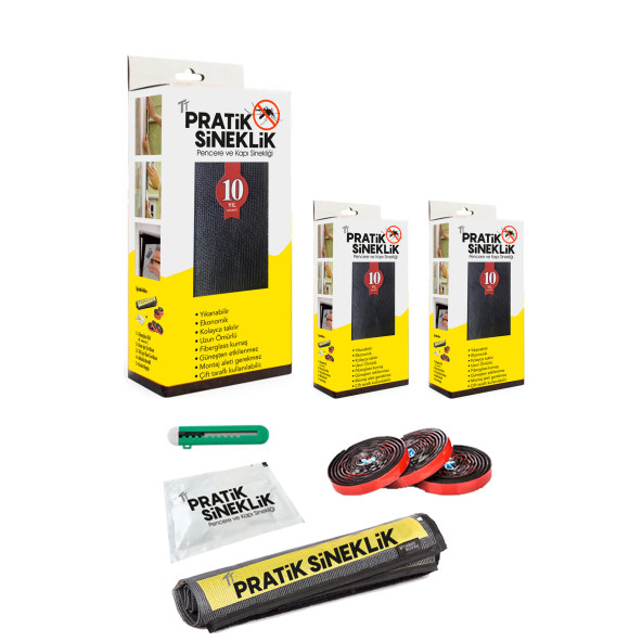 TT Pratik Sineklik - Pencere Sinekliği 3' Lü Paket ürün görseli 1