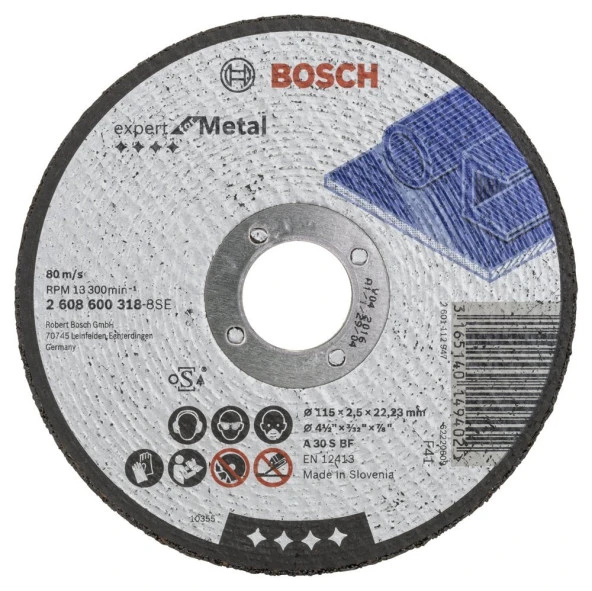 Bosch - 115*2,5 mm Expert Serisi Düz Metal Kesme Diski (Taş) ürün görseli 1