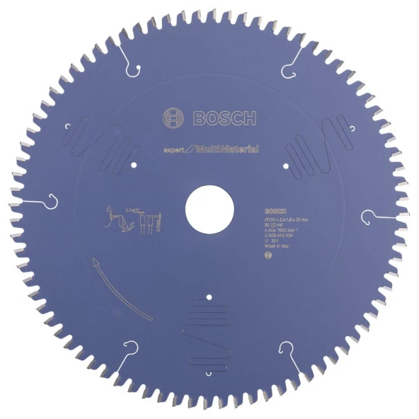 Bosch - Expert Serisi Çoklu Malzeme için Daire Testere Bıçağı 250*30 mm 80 Diş ürün görseli 1
