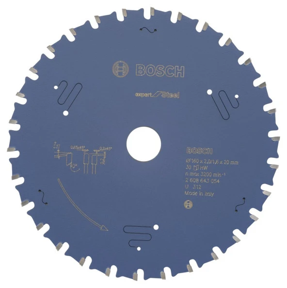 Bosch - Expert Serisi Metal için Daire Testere Bıçağı 160*20 mm 30 Diş ürün görseli 1