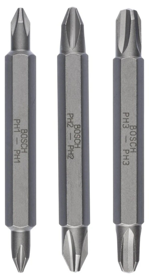 Bosch - Çift Taraflı Vidalama ucu PH1/2/3*60 mm 3'lü ürün görseli 1
