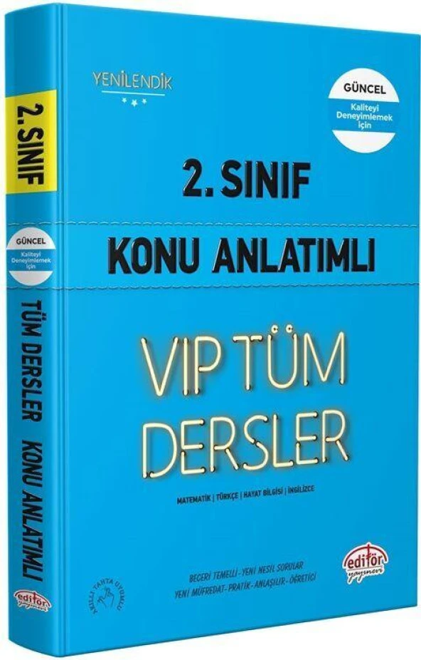 2. Sınıf VİP Tüm Dersler Konu Anlatımlı Editör Yayınları ürün görseli 1