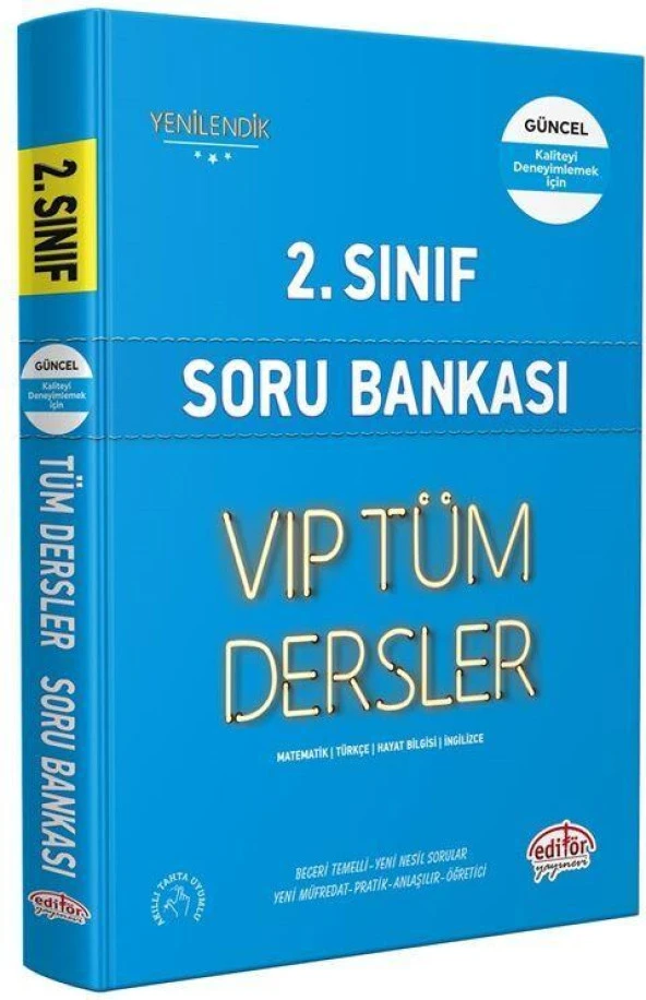 2. Sınıf VİP Tüm Dersler Soru Bankası Editör Yayınları ürün görseli 1