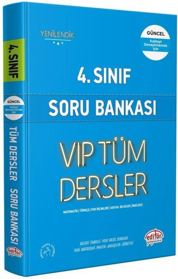 4. Sınıf VİP Tüm Dersler Soru Bankası Editör Yayınları ürün görseli 1