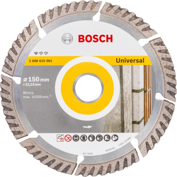 Bosch - Standard Seri Genel Yapı Malzemeleri İçin Elmas Kesme Diski 150 mm 10'lu Paket ürün görseli 1