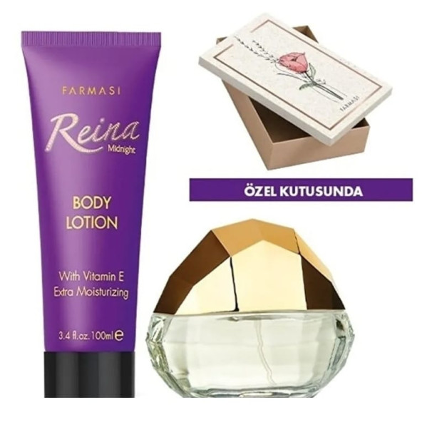 Farmasi Reina Midnight Edp + Vücut Losyonu 2'li Kadın Parfüm Seti ürün görseli 1