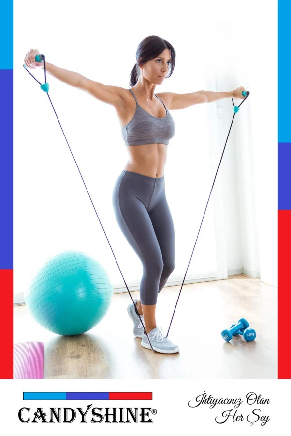 12 Parça Deluxe Profesyonel Lateks Premium Kalite Fitness Kondisyon Spor Aleti Direnç Lastiği Set ürün görseli 1