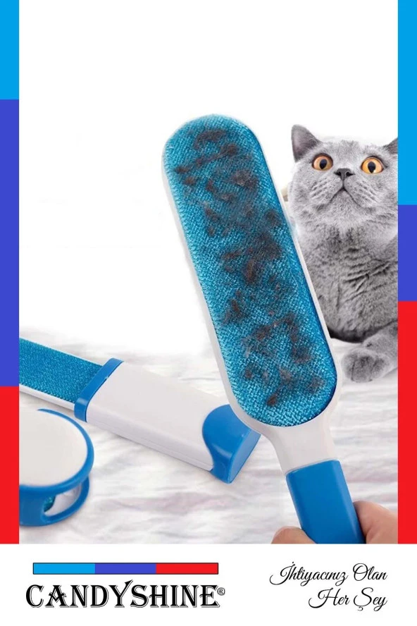 Deluxe Mucize Kedi Köpek Koltuk Kıyafet Halı Tüy Toplayıcı Fırça Seti Premium Kalite ürün görseli 1