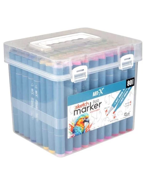 Rich Art X Sketch Marker Duo Çift Uçlu Marker Kalem 80 Renk Set 18051 ürün görseli 1