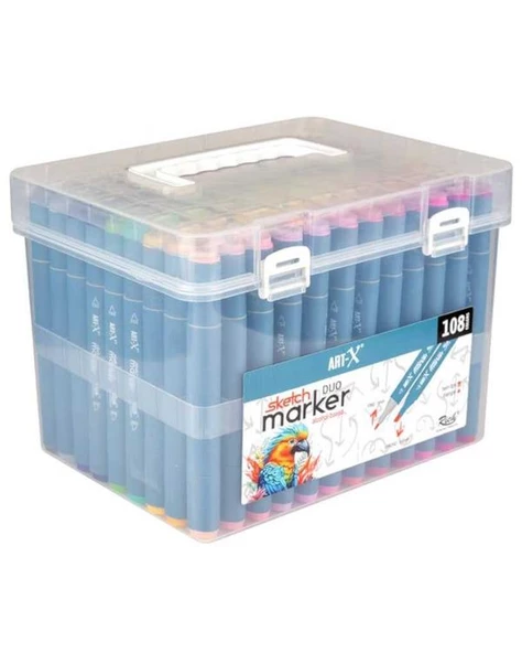 Rich Art X Sketch Marker Duo Çift Uçlu Marker Kalem 108 Renk Set 18052 ürün görseli 1