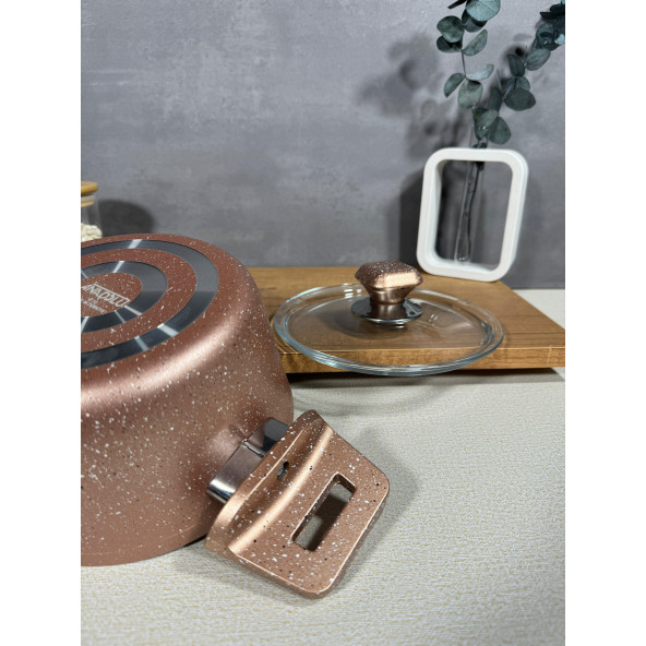 GRANİT 18 CM EZME DERİN TENCERE - Resim 2