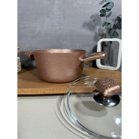 GRANİT 18 CM EZME DERİN TENCERE - Resim 4