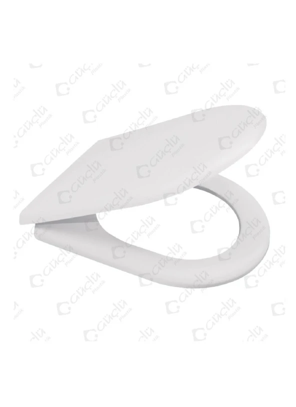 GÜÇLÜ PLASTİK GALA METAL KROM MENTEŞELİ KLOZET KAPAĞI GP3102 ürün görseli 1