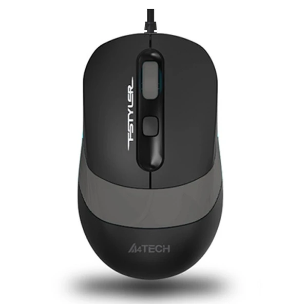 A4 TECH FM10 USB 1600dpi Optic Siyah/Gri Mouse ürün görseli 1
