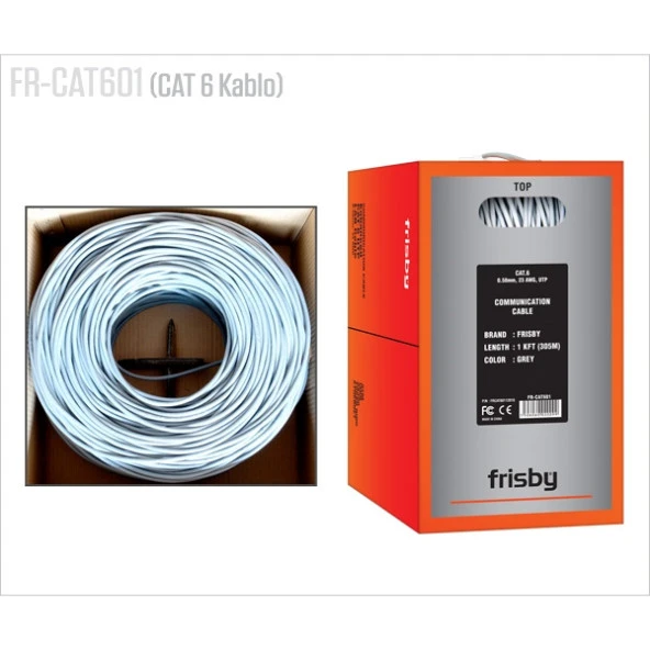 FRISBY CAT6 Utp 23AWG 305m Kablo FR-CAT601 ürün görseli 1