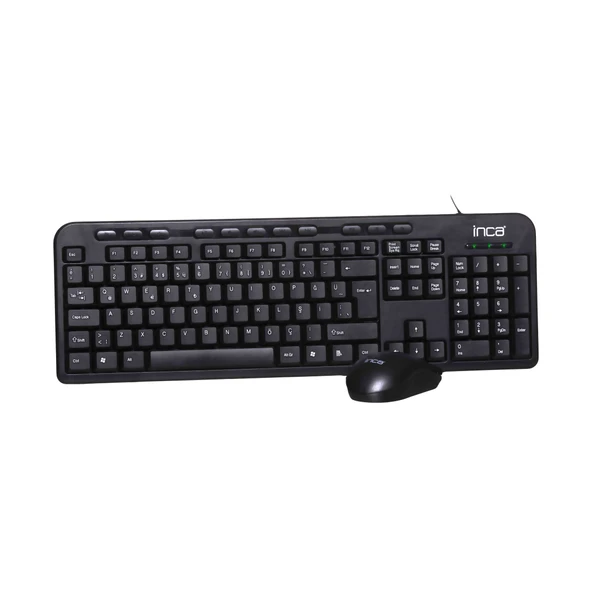 INCA IMK-375T Q Türkçe USB Multimedya Siyah Klavye+ Mouse ürün görseli 1