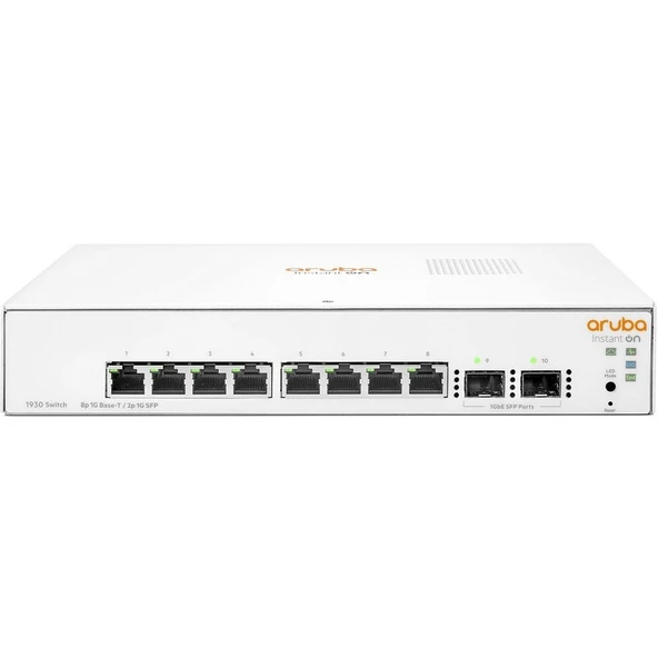 ARUBA 8port 1930-8G JL680A GIGABIT 2X SFP Yönetilebilir Switch Masaüstü ürün görseli 1