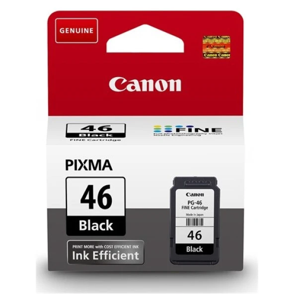 CANON PG-46 Siyah Mürekkep Kartuş ürün görseli 1
