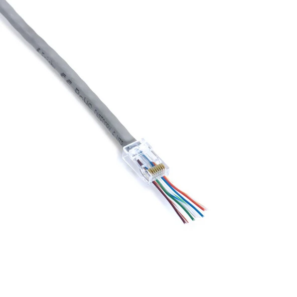 FRISBY Cat6 UTP FNW-RJ4528N RJ45 100lü paket Plastik Konnektör (Yeni nesil) ürün görseli 1