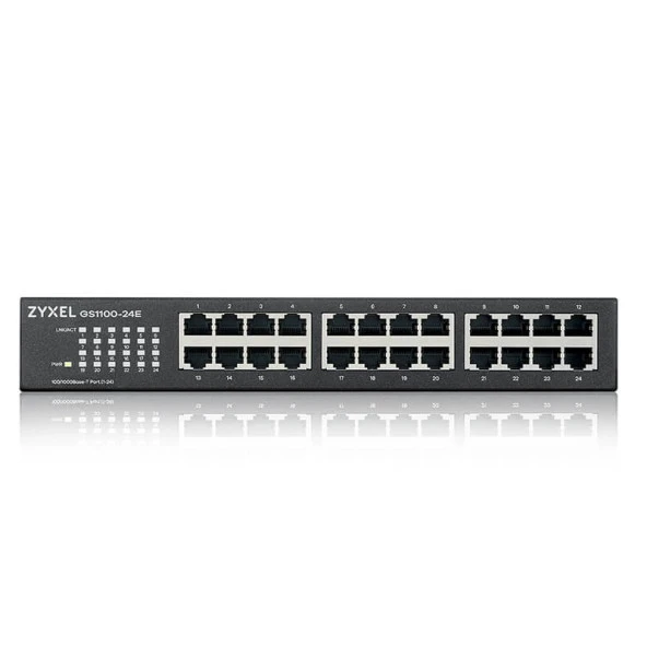 ZyXEL 24port GS1100-24E v3 GIGABIT Yönetilemez Switch Masaüstü ürün görseli 1