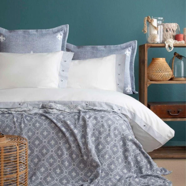 Apricitas Home Serenity Florans Çift Kişilik Yatak Örtülü Nevresim Takımı ürün görseli 1