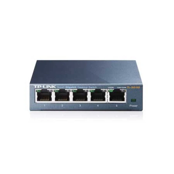 TP-LINK 5-PORT TL-SG105 GIGABIT YÖNETİLEMEZ SWITCH ÇELİK KASA ürün görseli 1