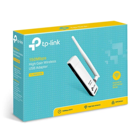 TP-LINK TL-WN722N 150mbps 2.4ghz USB Kablosuz Adaptör ürün görseli 1