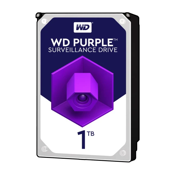 WD 3.5" 1TB PURPLE WD10PURZ 5400 RPM 64MB SATA-3 Güvenlik Diski ürün görseli 1