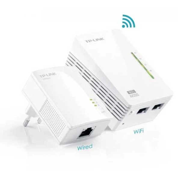 TP-LINK TL-WPA4220KIT 600mbps AV600 Kablosuz 300mbps EV Ofis Tipi PowerLine Ağ Adaptörü 2-li paket ürün görseli 1