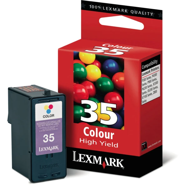 Lexmark 18C0035e Renkli Kartus No:35 ürün görseli 1