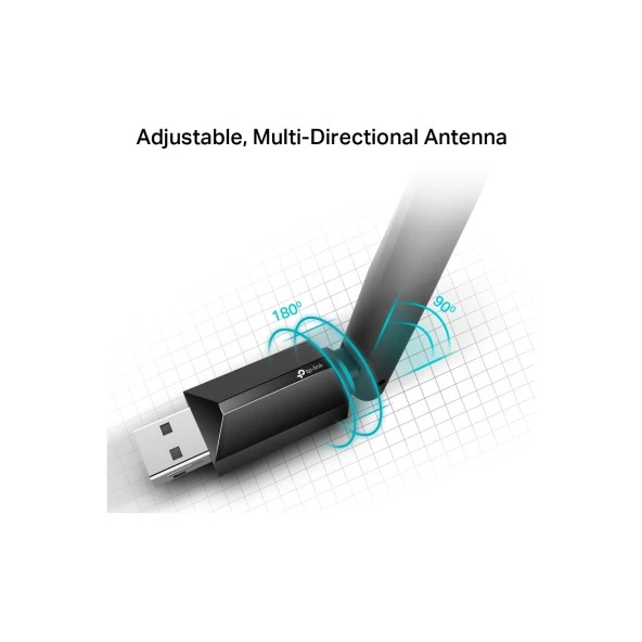 TP-LINK Archer T2U Plus AC600 Yüksek Kazançlı Wireless Dual Bant USB Adaptör - Resim 2