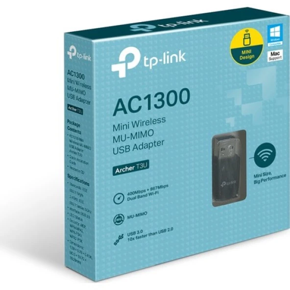 TP-LINK ARCHER T3U 1300mbps Dual Band USB Kablosuz Adaptör ürün görseli 1