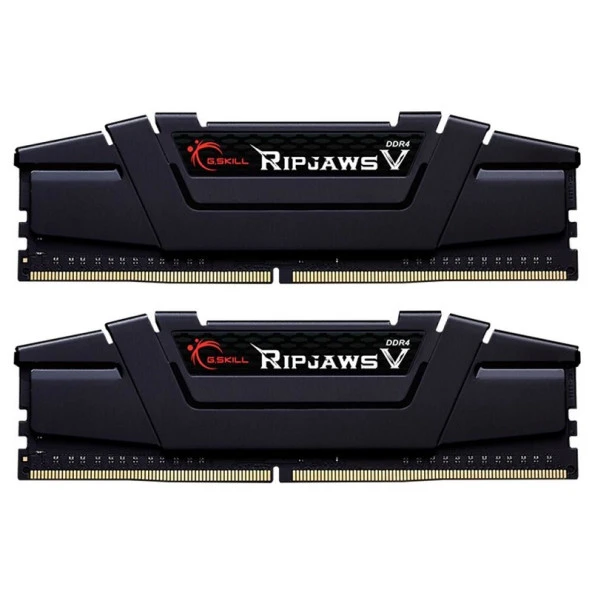 GSKILL 16GB (2X8GB) DDR4 3200MHZ CL16 DUAL KIT PC RAM RipjawsV F4-3200C16D-16GVKB ürün görseli 1