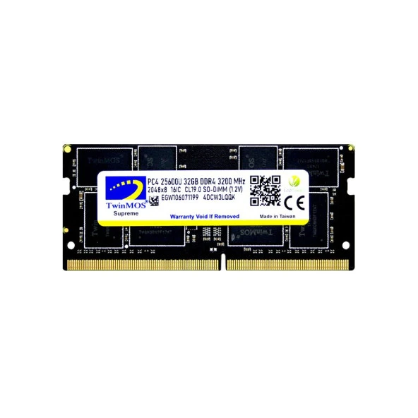 TWINMOS 32GB DDR4 3200MHZ NOTEBOOK RAM VALUE MDD432GB3200N ürün görseli 1