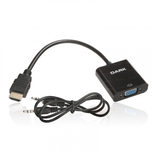 DARK DK-HD-AHDMIXVGA5 0.15metre HDMI-VGA Adaptör Siyah ürün görseli 1