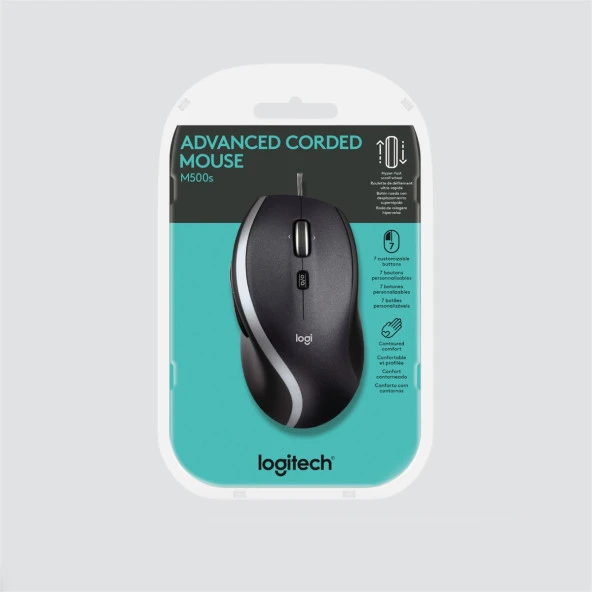 LOGITECH M500s Gelişmiş Kablolu Mouse - Siyah 910-005784 ürün görseli 1