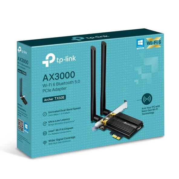 TP-LINK ARCHER TX50E AX3000 WIFI-6 PCI EXPRESS ADAPTÖR - Resim 2